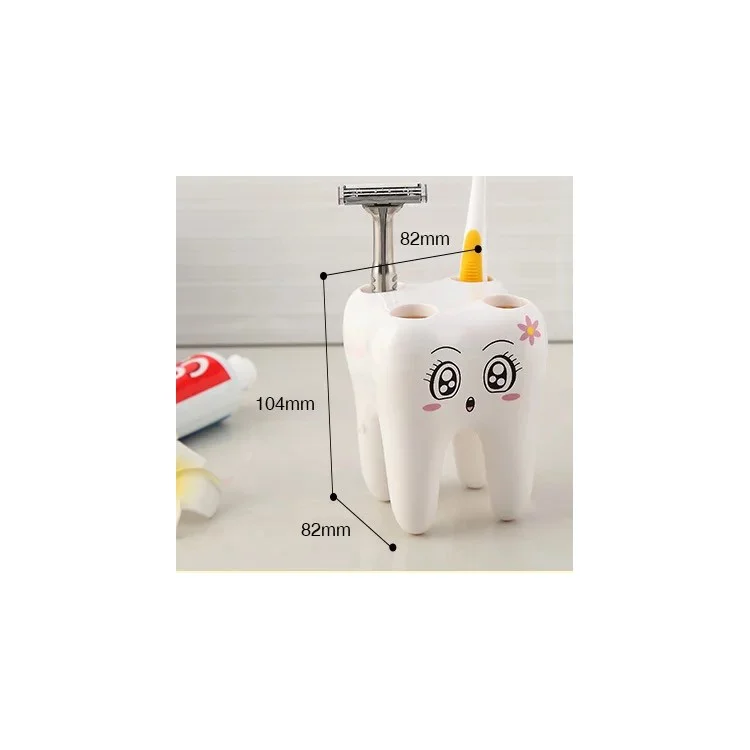 ANYA Cute Cartoon Tooth Shaped Toothbrush Holder for Children