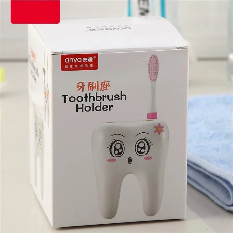 ANYA Cute Cartoon Tooth Shaped Toothbrush Holder for Children