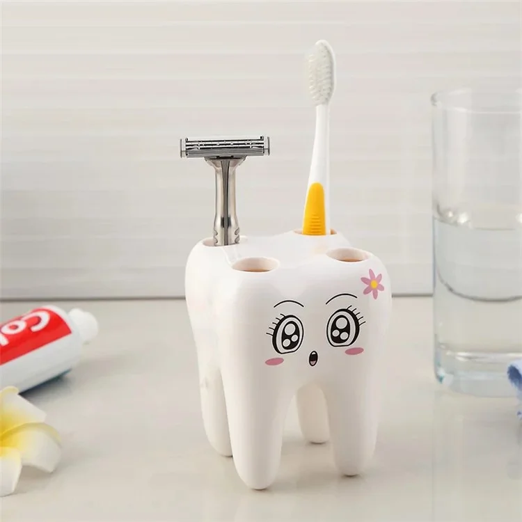 ANYA Cute Cartoon Tooth Shaped Toothbrush Holder for Children
