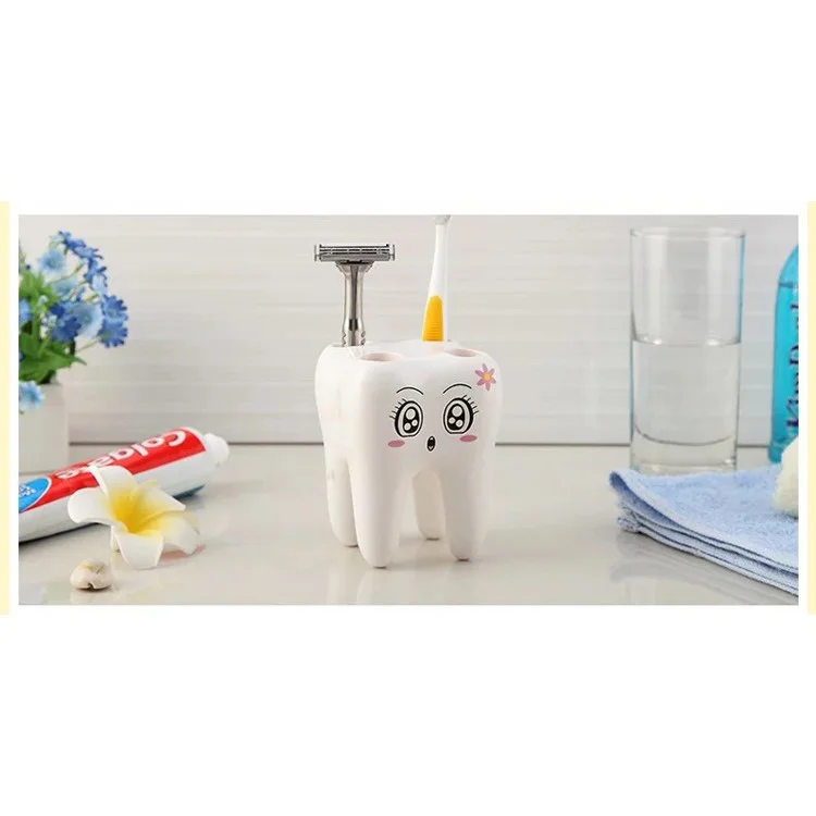 ANYA Cute Cartoon Tooth Shaped Toothbrush Holder for Children