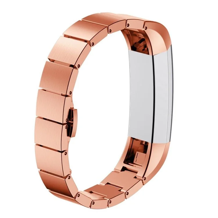 Stainless Steel Replacement Smart Wrist Strap Bracelet for Fitbit Alta - Rose Gold Color