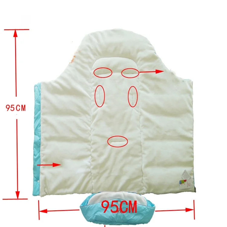 Warm Cotton Baby Stroller Envelope Thick Sleeping Bag for Winter Use - Dark Blue