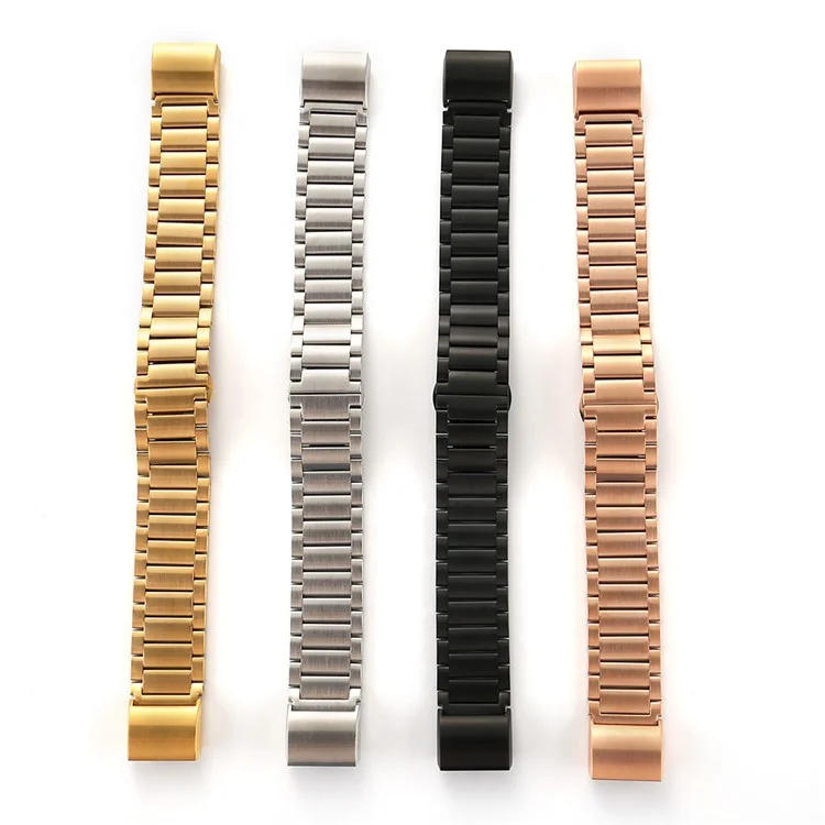 316L Fermeture de Papillons de Bande de Poignet en Acier Inoxydable Pour Fitbit Charge 2 - le Noir