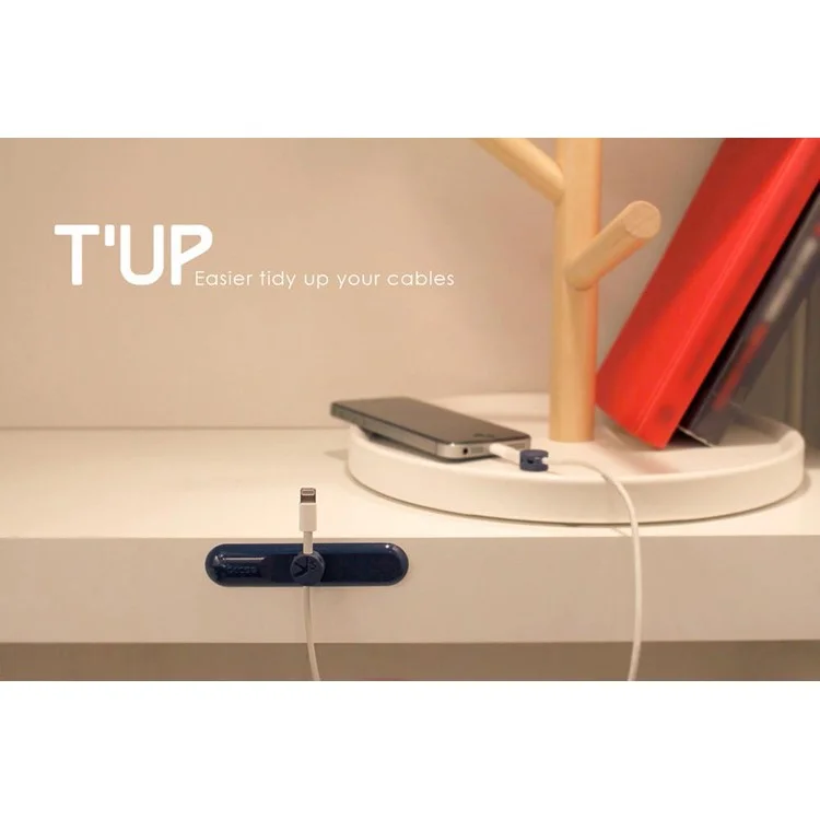 BCASE TUP Magnetic USB Cable Clips Wire Organizer 3 Sizes in 1 - Watermelon Red