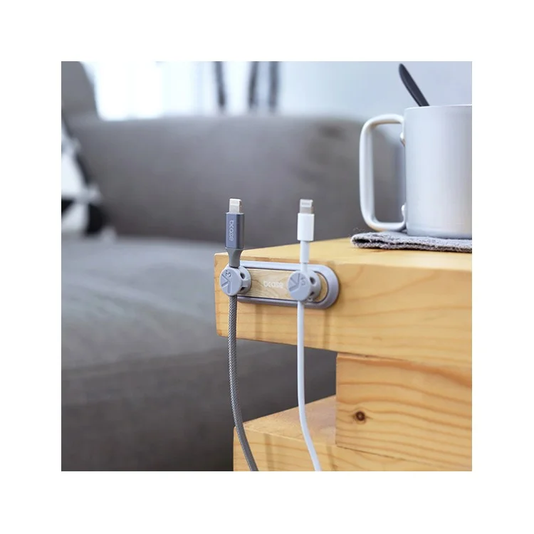 BCASE TUP2 Wooden Magnetic Cable Clips Multipurpose Desktop Cord Management - Cherry Wood