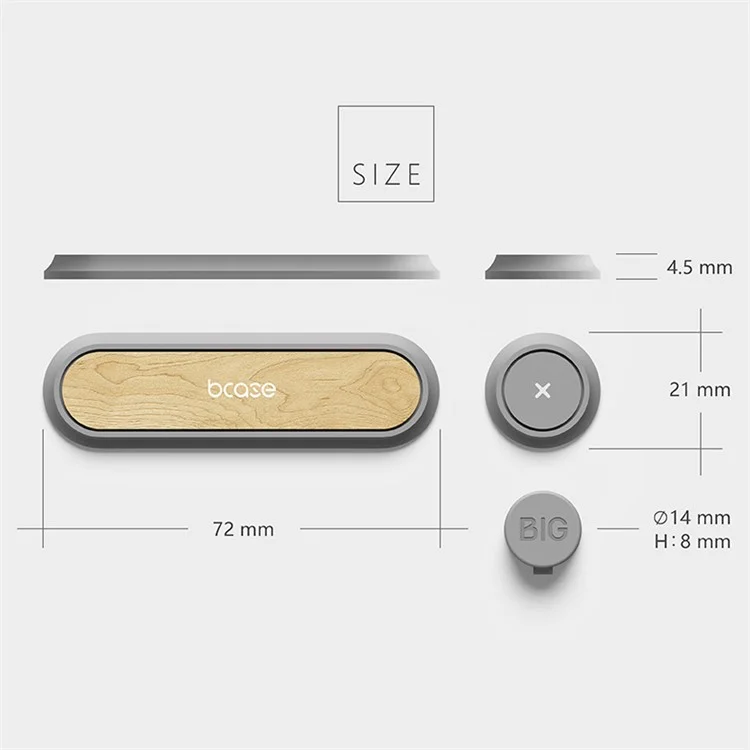 BCASE TUP2 Wooden Magnetic Cable Clips Multipurpose Desktop Cord Management - Cherry Wood
