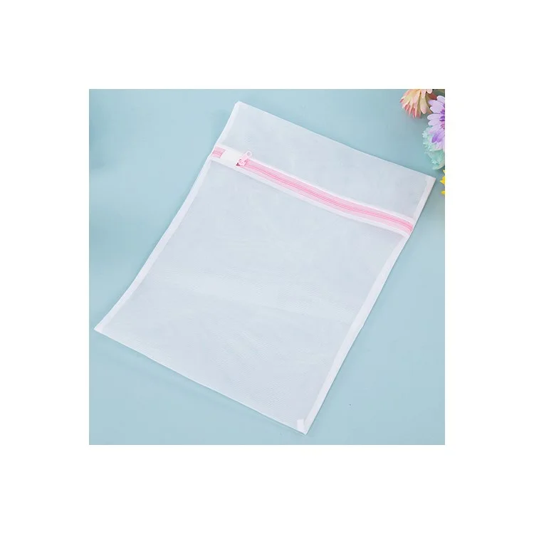 7Pcs/Lot Square Fine Mesh Zippered Washing Bags Thickened Laundry Bag (6 x Size 50 x 60cm + 1 x Size 15 x 16cm)