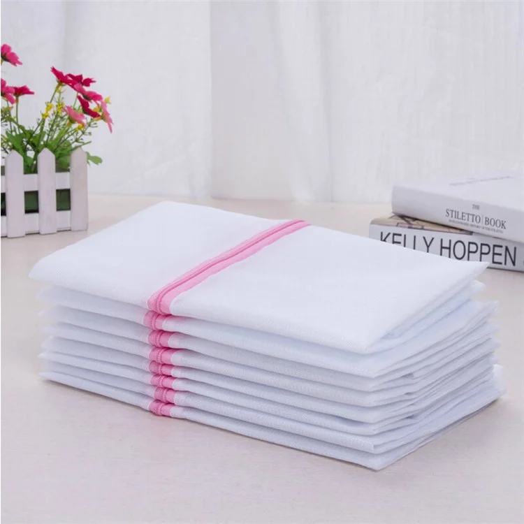 7Pcs/Lot Square Fine Mesh Zippered Washing Bags Thickened Laundry Bag (6 x Size 50 x 60cm + 1 x Size 15 x 16cm)