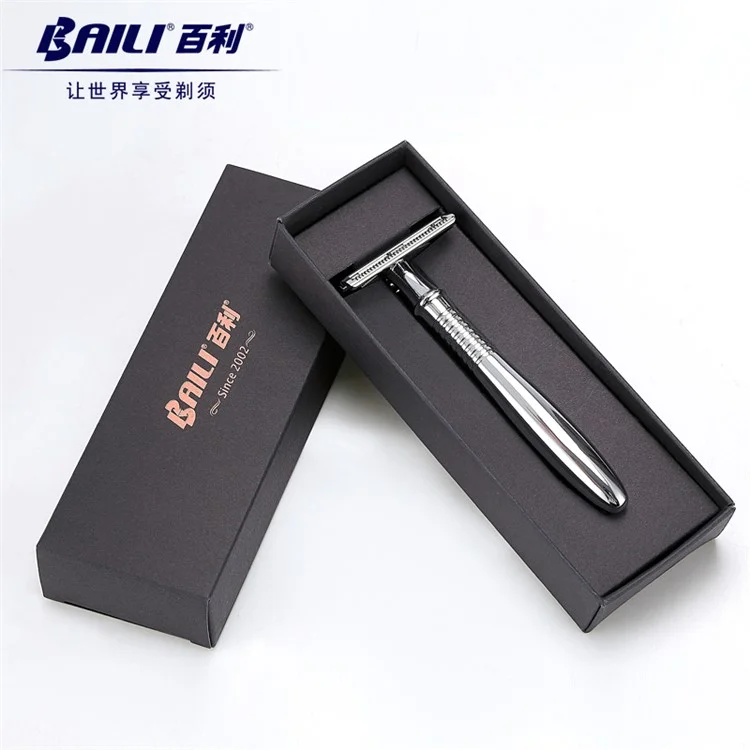 BAILI BD191 Classic Manual Shaver Double Edge Safety Razor with Long Handle