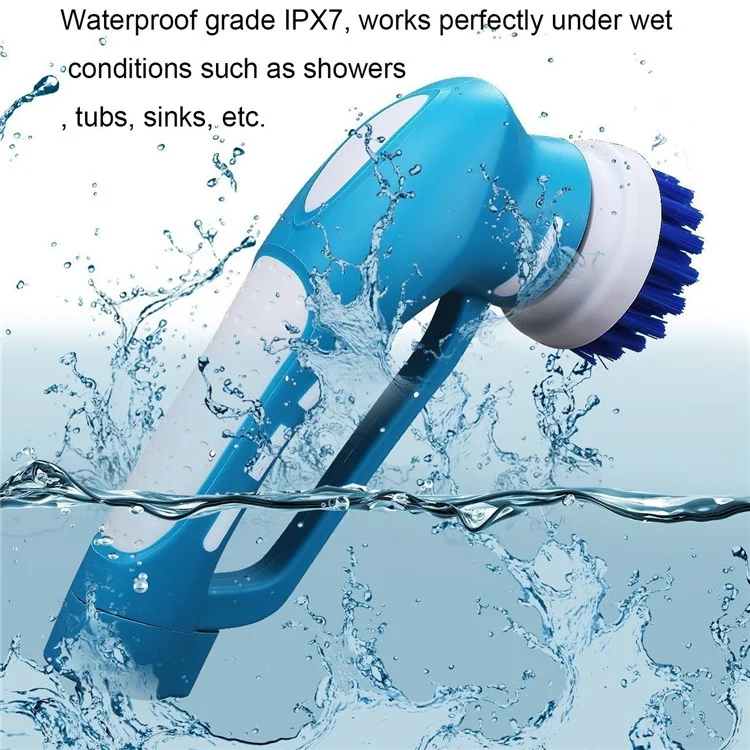 Handheld Cordless Electric Tile Scrubber Household Spin Scrubber for Bathroom and Kitchen - EU Plug