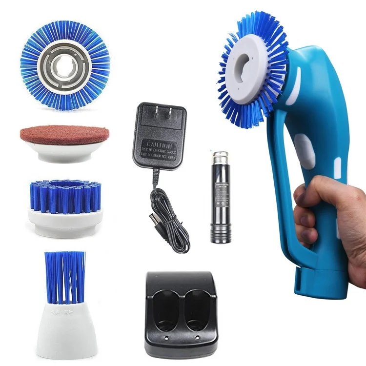 Handheld Cordless Electric Tile Scrubber Household Spin Scrubber for Bathroom and Kitchen - EU Plug