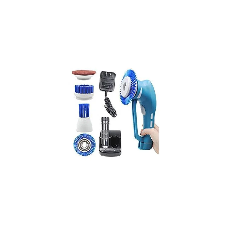 Handheld Cordless Electric Tile Scrubber Household Spin Scrubber for Bathroom and Kitchen - EU Plug