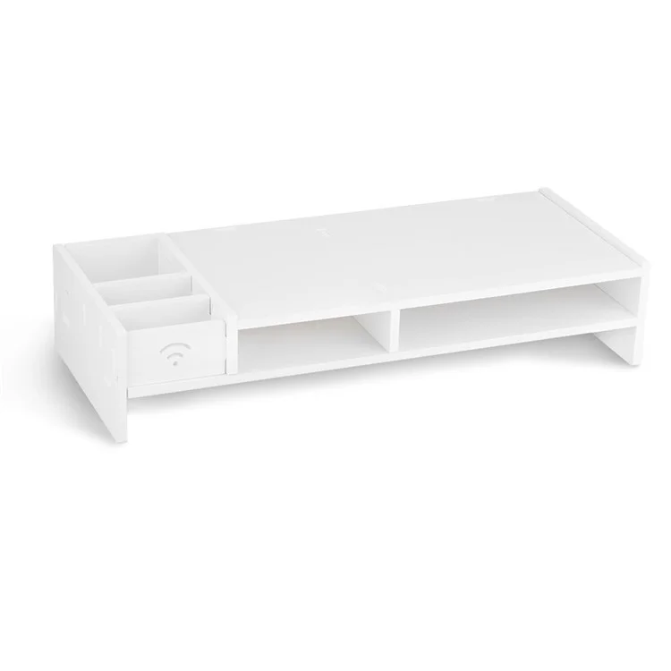Computer Monitor Stand Desktop Organizer Rack with 5-Compartment Storage for Home and Office Supplies