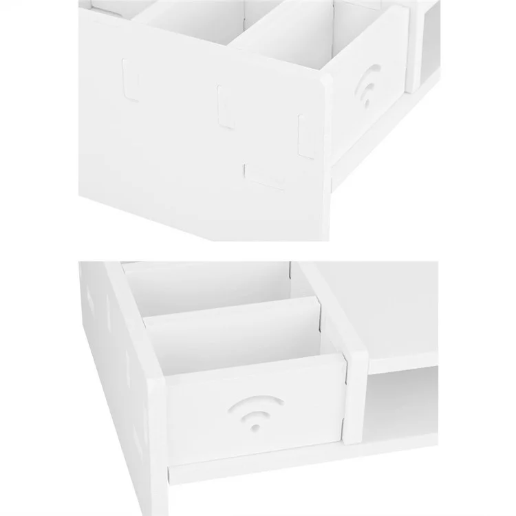 Computer Monitor Stand Desktop Organizer Rack with 5-Compartment Storage for Home and Office Supplies