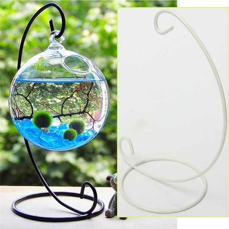 10PCS Iron Hanging Stand Holder Candle Holder Candlestick for Glass Ball Lantern Light - Black