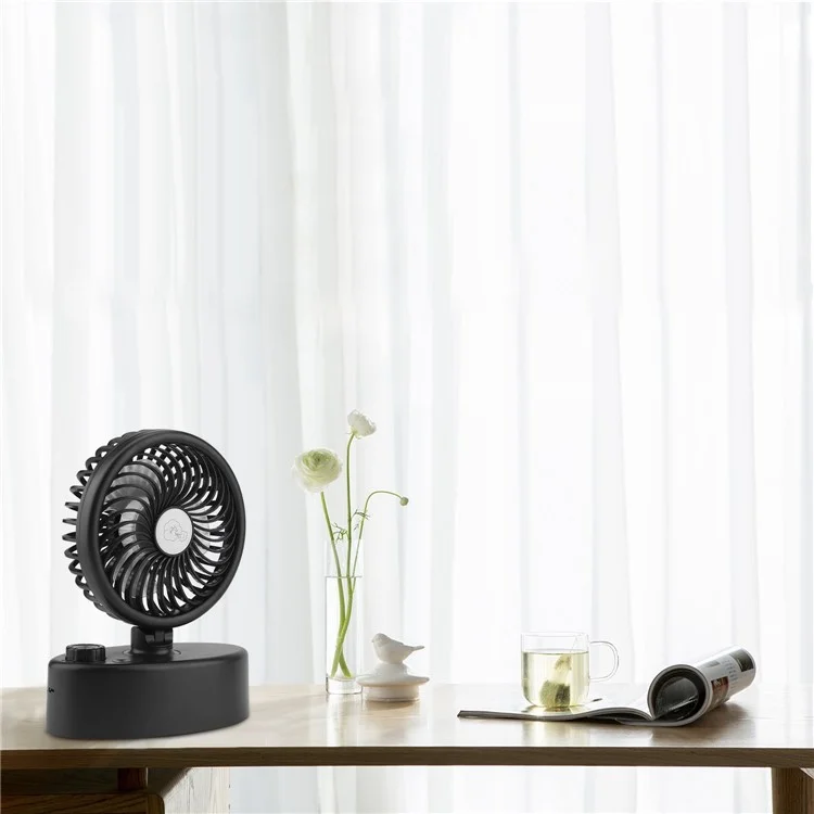 R-20 Mini USB Oscillating Table Desk Fan USB Powered ONLY (No Battery) Stepless Speed Settings