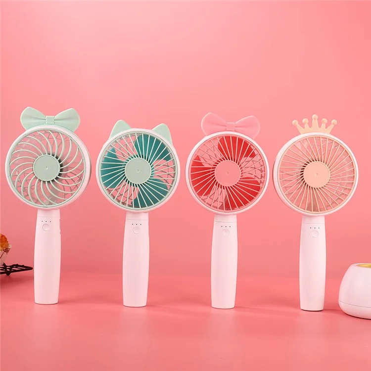 A8 Rotary Base Low Noise USB Charging Cooling Fan with 800mAh Battery - Crown