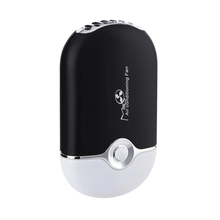 Mini Portable USB Rechargeable Air Conditioning Fan with Stand Smile-22 Series- Black