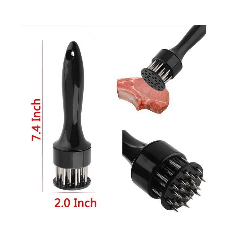 24-pin ABS + Stainless Steel Professional Meat Tenderizer - Black
