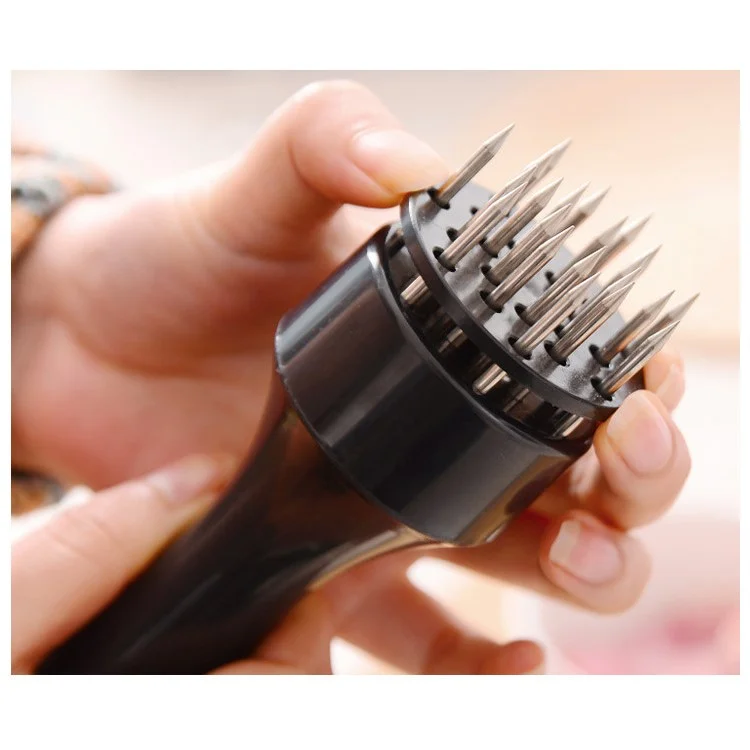 24-pin ABS + Stainless Steel Professional Meat Tenderizer - Black