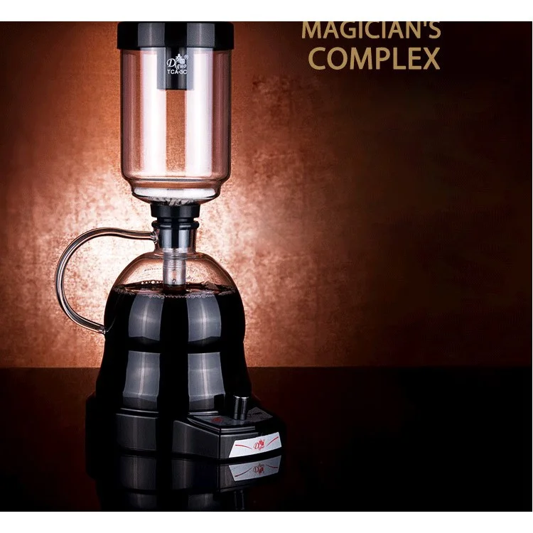 Electric Syphon Coffee Pot Espresso Maker 360ML - Black / EU Plug