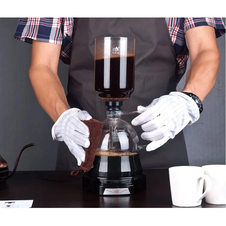 Electric Syphon Coffee Pot Espresso Maker 360ML - Black / EU Plug