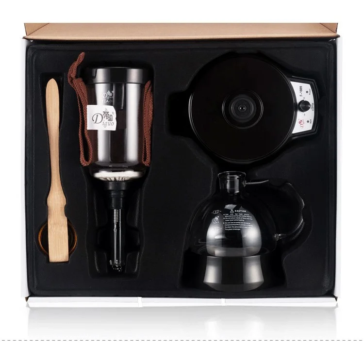 Electric Syphon Coffee Pot Espresso Maker 360ML - Black / EU Plug