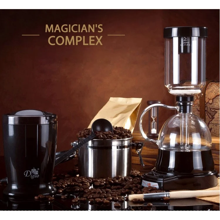 Electric Syphon Coffee Pot Espresso Maker 360ML - Black / US Plug