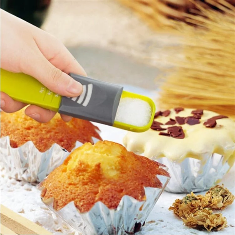 Double End Adjustable Scale Spoon Eight Stalls Metric Measuring Spoon