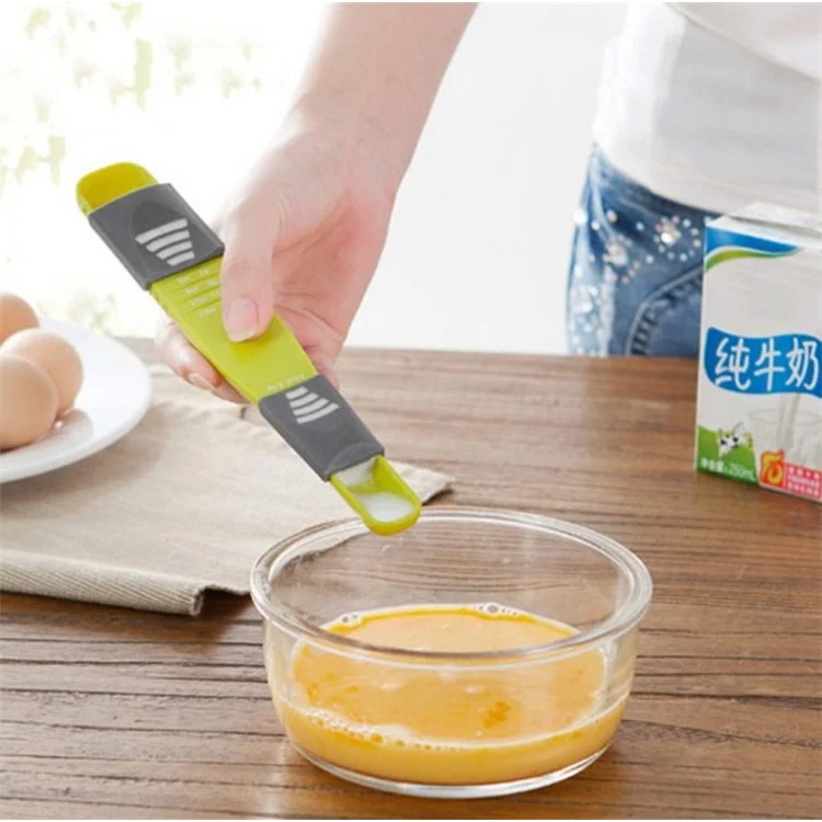 Double End Adjustable Scale Spoon Eight Stalls Metric Measuring Spoon