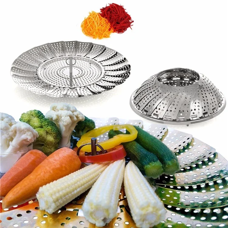 9 inch High-grade Stainless Steel Vegetable Steamer Durable Food Folding Steamer