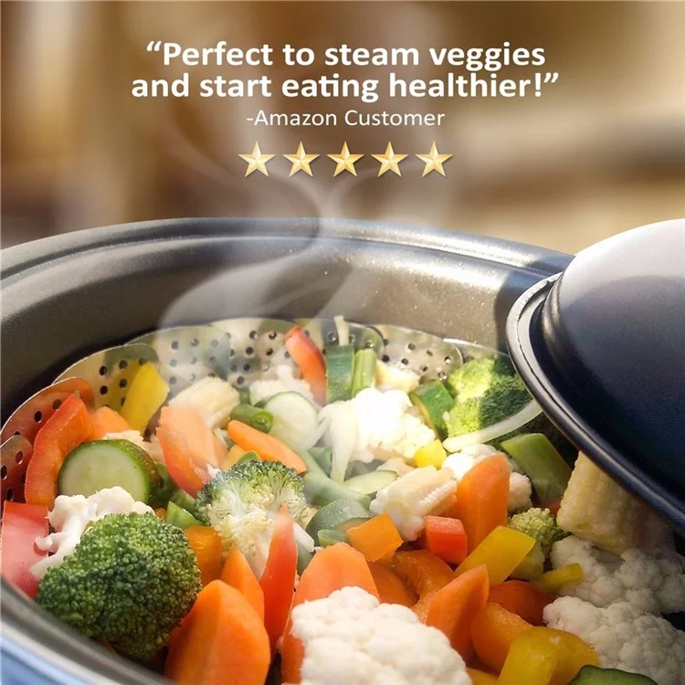 9 inch High-grade Stainless Steel Vegetable Steamer Durable Food Folding Steamer