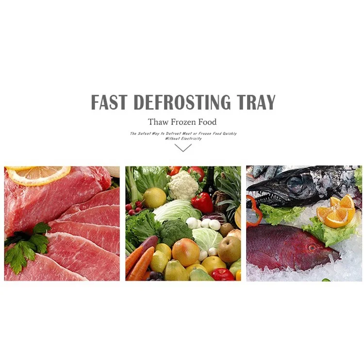 Safe and Fast Defrosting Tray Meat Food Fast Defrosting Tray Kitchen Tools, Size: 23 x 16.5 x 0.2cm