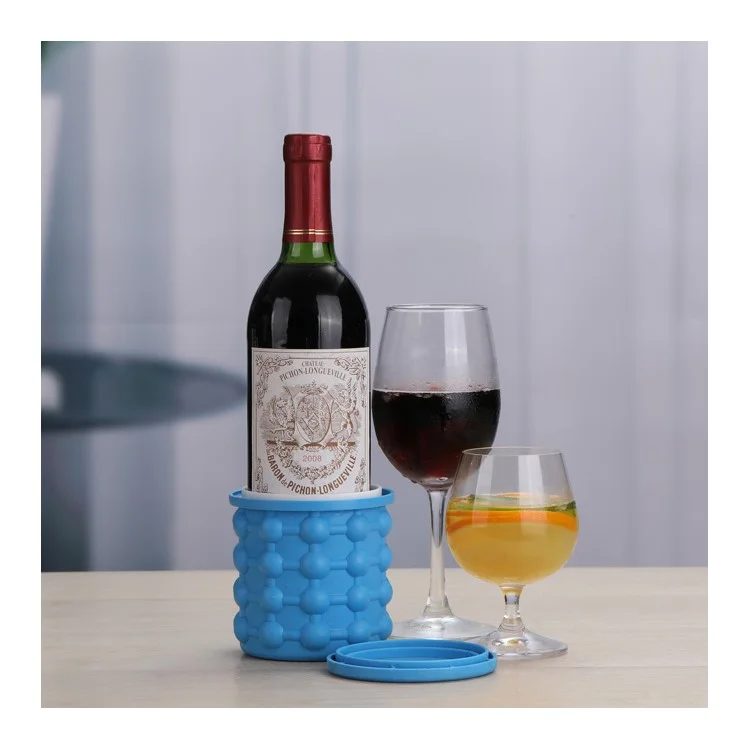 Round Shape Pattern Space Saving Soft Silicone Ice Cube Maker for Cooling Champagne, Size: 98 x 105mm