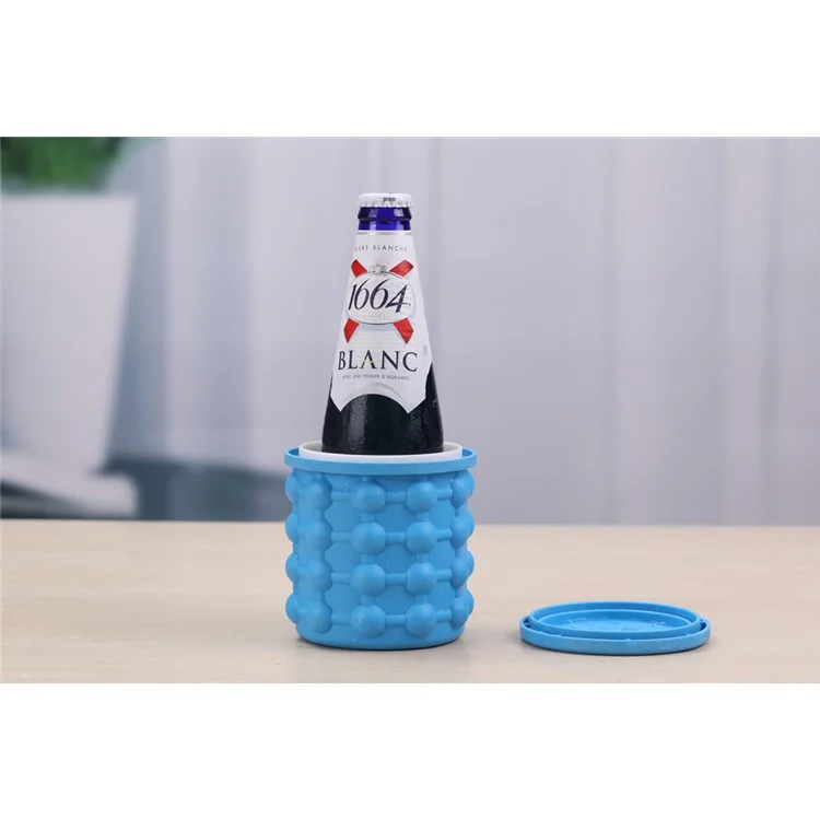 Round Shape Pattern Space Saving Soft Silicone Ice Cube Maker for Cooling Champagne, Size: 98 x 105mm