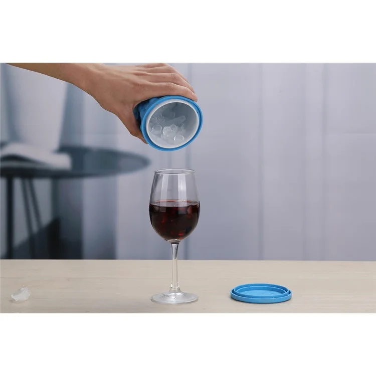 Round Shape Pattern Space Saving Soft Silicone Ice Cube Maker for Cooling Champagne, Size: 98 x 105mm