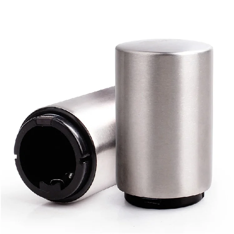 Easy Opener Stainless Steel Columned Beer Bottle Opener - Silver Color