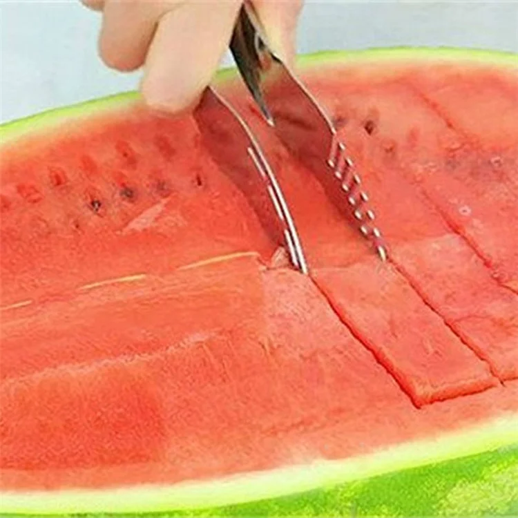 Stainless Steel Sharp Creative Cantaloupe Watermelon Slicer Cutter Fruit Splitter