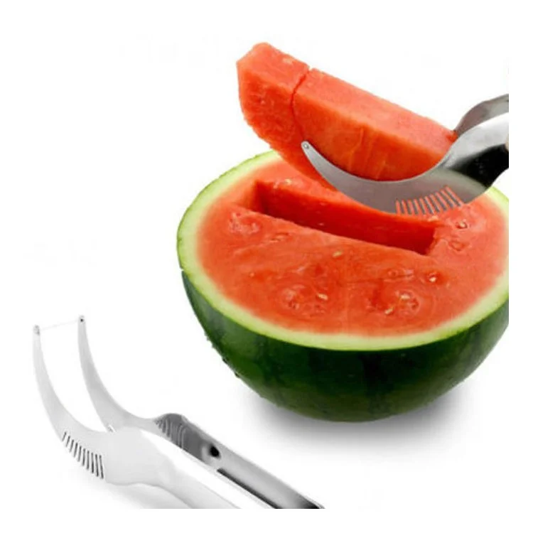 Stainless Steel Sharp Creative Cantaloupe Watermelon Slicer Cutter Fruit Splitter