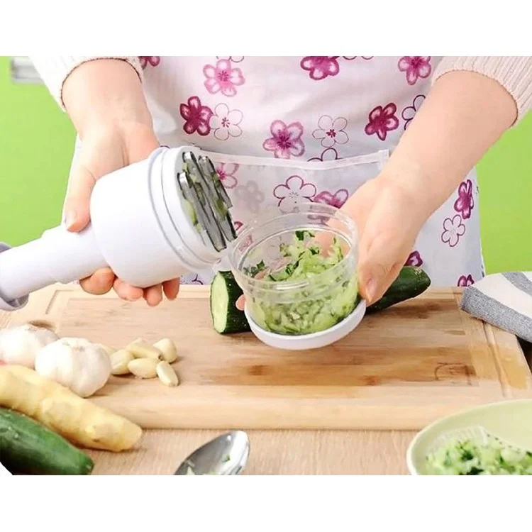 Stainless Steel Kitchen Pressing Vegetable Onion Garlic Chopper Cutter Slicer Peeler Dicer
