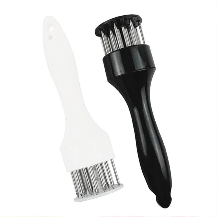 Meat Beaf Steak Tenderizer 21-Pin Stainless Steel Needle Kitchen Tool - White