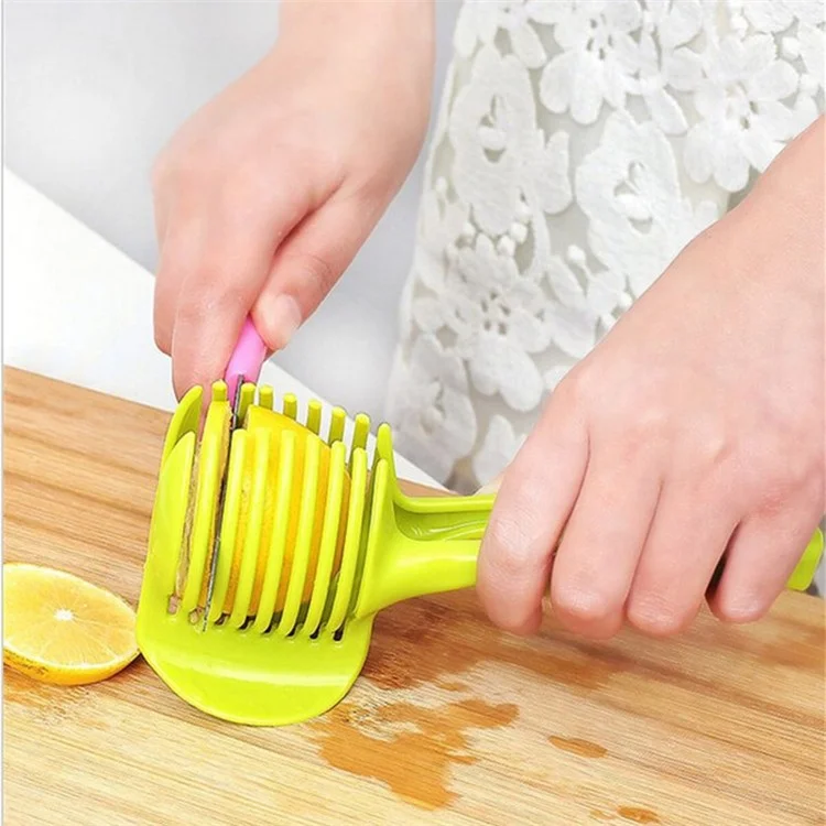 Handheld Kitchen Fruit Slicer Vegetable Lemon Tomato Circular Slicer