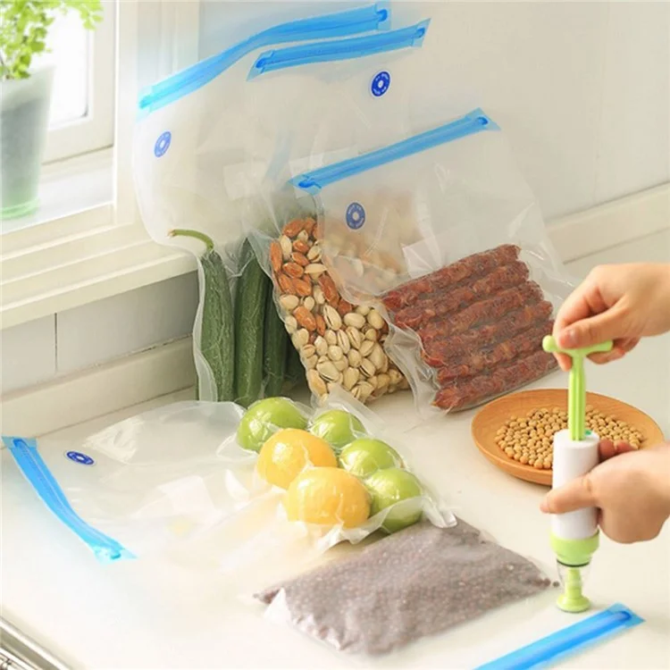 5PCS Vacuum Sealer + 1PC Hand Pump for for Food Storage and Cooking