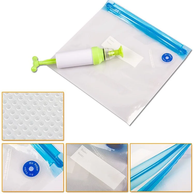 5PCS Vacuum Sealer + 1PC Hand Pump for for Food Storage and Cooking