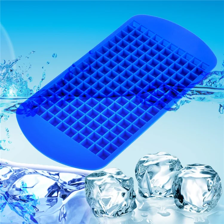 Mini Square 160 Silicone Ice Cube Mould Easy-Release Silicone Ice Cube Tray - Blue