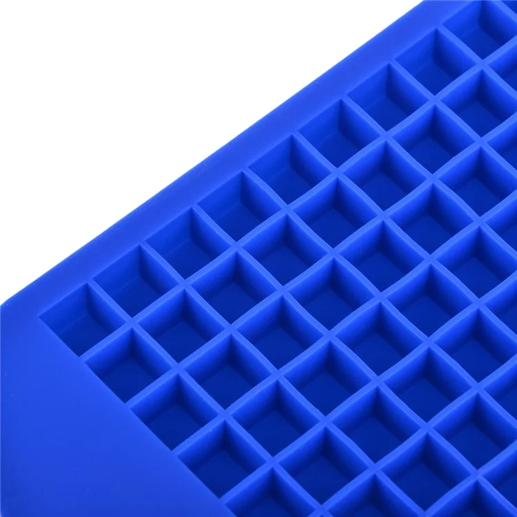 Mini Square 160 Silicone Ice Cube Mould Easy-Release Silicone Ice Cube Tray - Blue