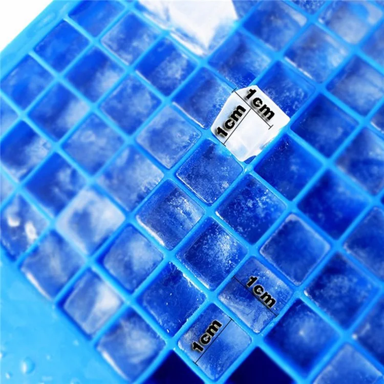 Mini Square 160 Silicone Ice Cube Mould Easy-Release Silicone Ice Cube Tray - Blue