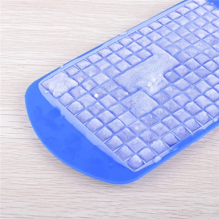 Mini Square 160 Silicone Ice Cube Mould Easy-Release Silicone Ice Cube Tray - Blue