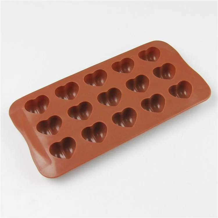 15 Compartments Mini Silicone Heart Shape Ice Cube Candy Chocolate Mold