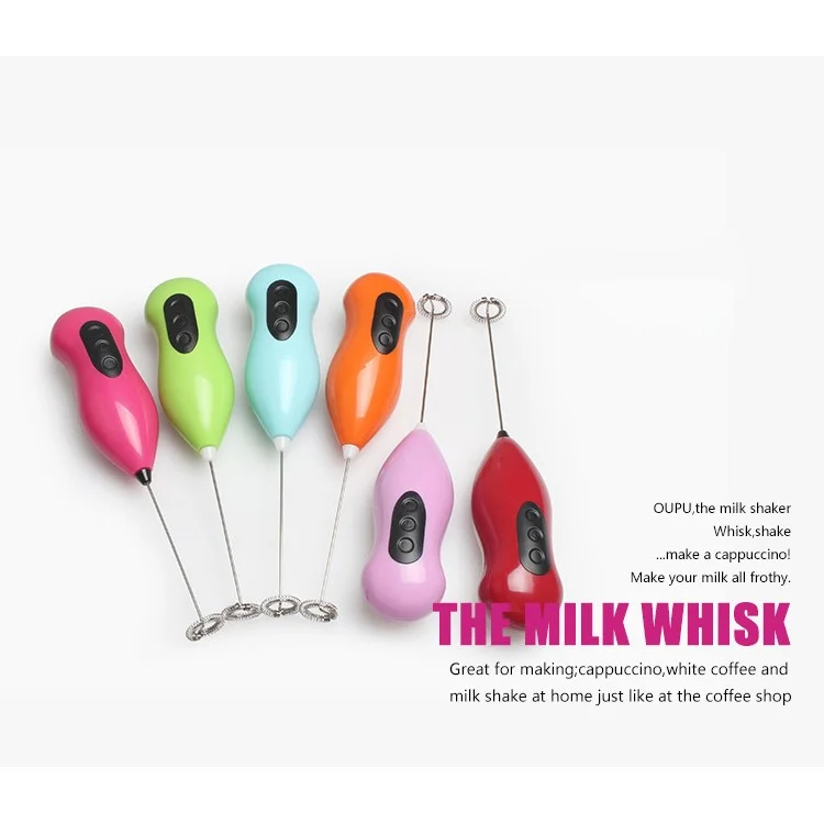 Handheld Electric Coffee Milk Frother Eggbeater - Red